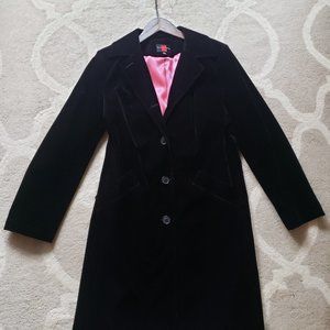 Black Velvet Coat, Women's Medium